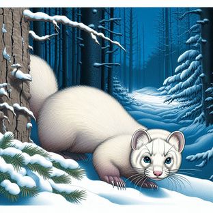 Bing Copilot Designer Hermelin im Wald.jpg