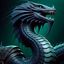 DALL·E 2024-02-16 23.12.37 - A fantasy-style sea serpent with smooth, dark blue skin, looking directly at the viewer with its mouth open wide to reveal sharp, pointed teeth, its b.jpg