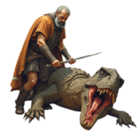 KREA.AI Raubsaurier, Leder.png